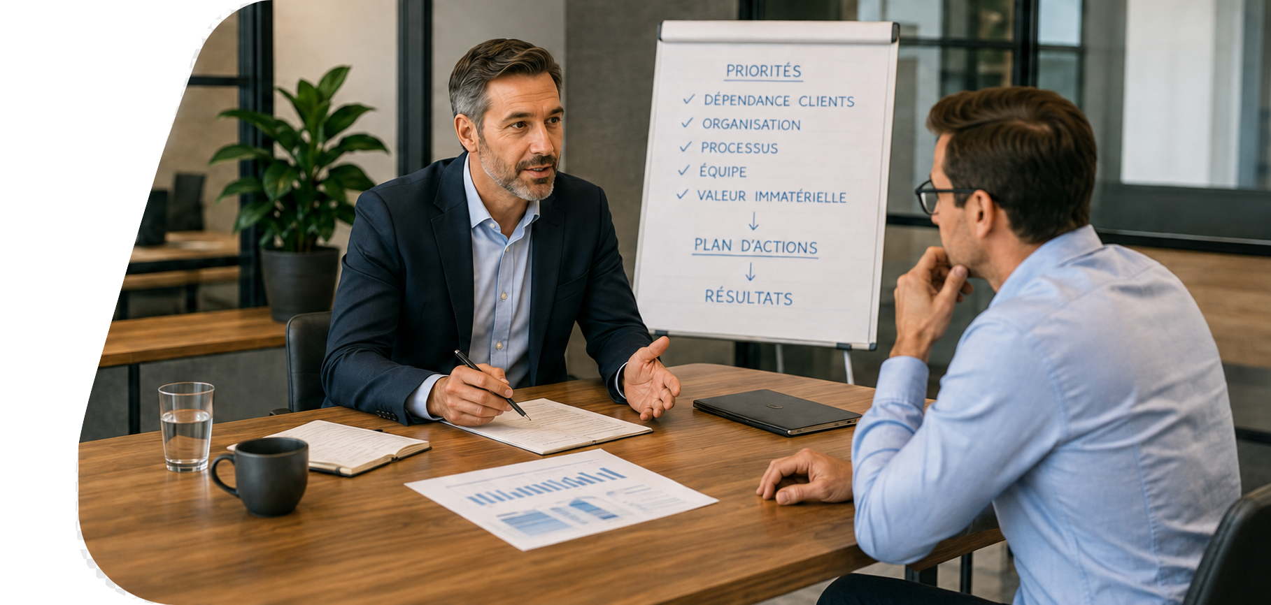 Un dirigeant accompagné lors d’une séance de travail